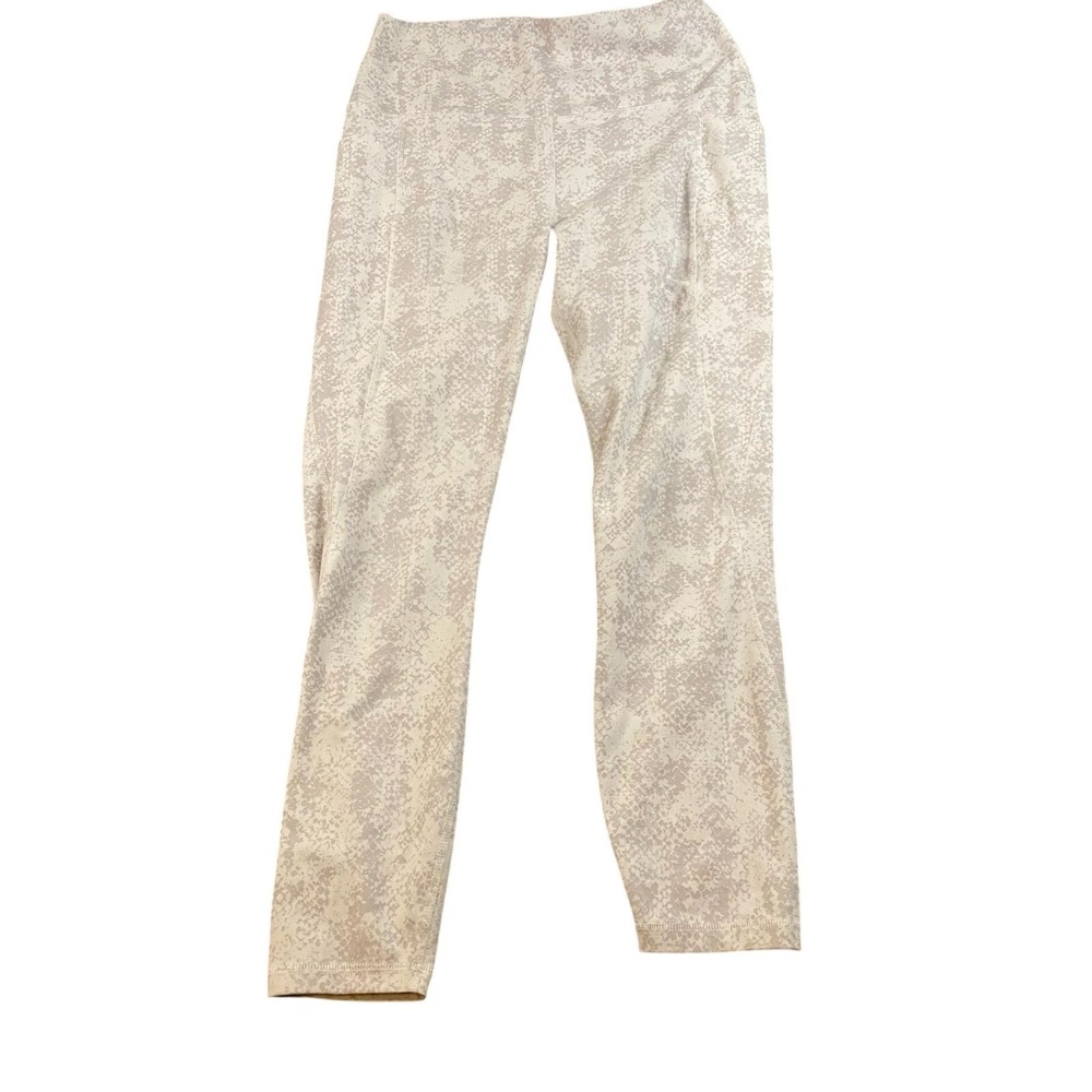 RBX Active Snake Print Athletic Leggings M M Grey White Yoga Workout Pants